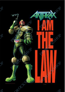vlajka, plakát Anthrax - I Am The Law