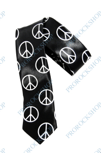 vázací kravata bílý znak peace