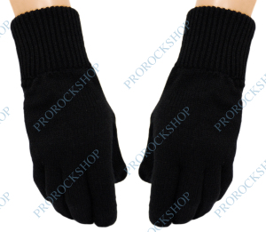pletené rukavice černé