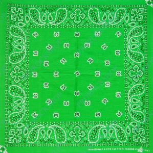 šátek bandana paisley, zelená II