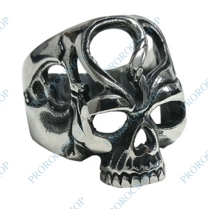 ocelový prsten Lebka - skull IV