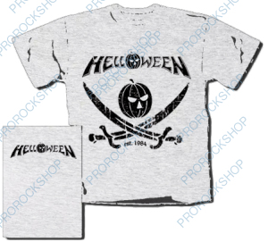 šedivé triko Helloween - est. 1984