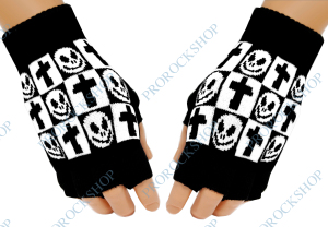 pletené rukavice bez prstů Nightmare Before Christmas