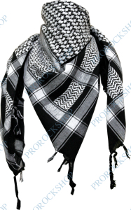šátek palestina, arafat - černý s bílým vzorem
