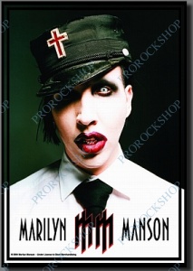 plakát, vlajka Marilyn Manson - head II