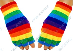 pletené rukavice bez prstů Peace