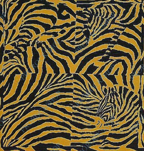 šátek bandana žlutá zebra