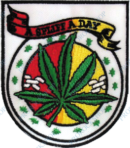 emblém, nášivka Marihuana 8,3 cm