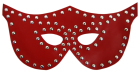 kožená maska s cvoky, červená II