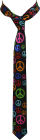 vázací kravata barevný peace znak