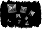 ozdoby pyramidy 7 mm x 7 mm - 100 kusů
