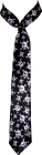 vázací kravata růžové lebky s hnáty
