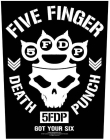 nášivka na záda, zádovka Five Finger Death Punch - Got Your Six IV