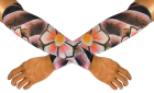 návleky na ruce, falešné tetování Květy