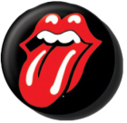 placka, odznak Rolling Stones - black logo