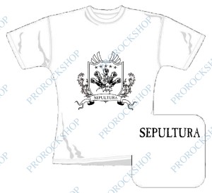 bílé dámské triko Sepultura