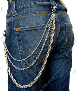 řetěz na kalhoty s ozdobnou spirálou