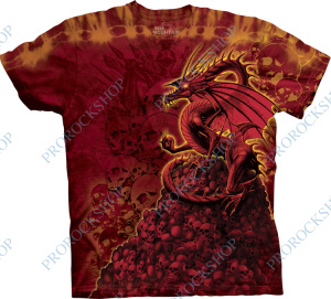 triko červený drak - Red Skull Dragon