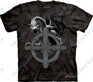 triko drak, keltský kříž - Celtic Cross Dragon