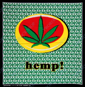 šátek bandana marihuana, hemp
