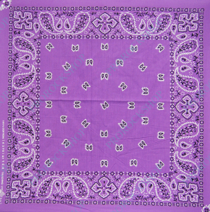 šátek bandana paisley, fialová