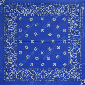 šátek bandana paisley, modrá II