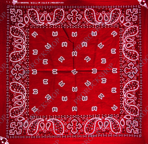 šátek bandana paisley, červená