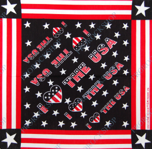 šátek bandana vlajka I Love The USA