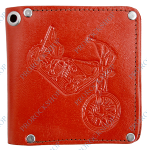 motorkářská peněženka červená s motorkou