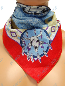 šátek bandana indián, mustang, červený