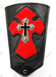 stahovák se šněrováním, červený a černý kříž