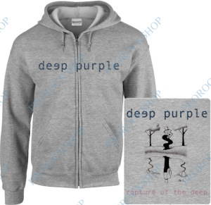 šedivá mikina s kapucí a zipem Deep Purple - Rapture Of The Deep