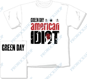 bílé triko Green Day - American Idiot
