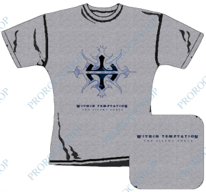 šedivé dámské triko Within Temptation - Logo