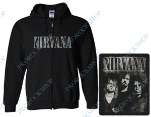 mikina s kapucí a zipem Nirvana - Portrait