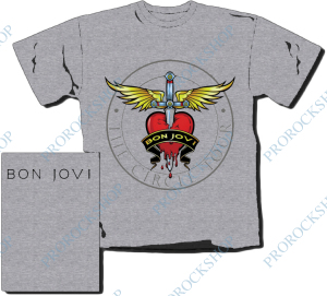 šedivé pánské triko Bon Jovi - The Circle Tour