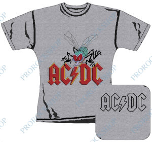 šedivé dámské triko AC/DC - FIy