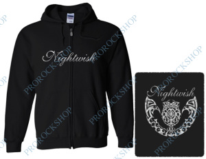 mikina s kapucí a zipem Nightwish - Logo