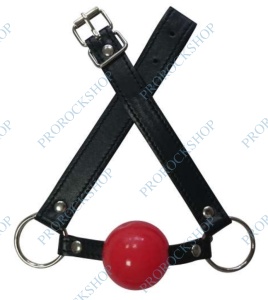 roubík - Red Rubber Ball Gag Plastic