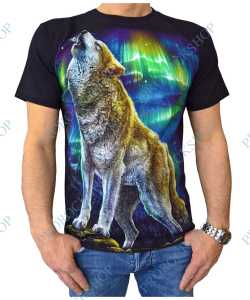 triko vlk - polární záře