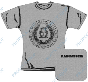 šedivé dámské triko Rammstein - Circular Logo