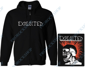 mikina s kapucí a zipem The Exploited - Mohican Skull