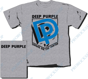 šedivé pánské triko Deep Purple - Smoke On The Water