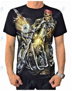 triko Motorka - Skull Biker