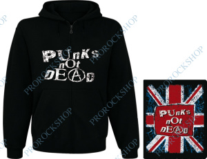 mikina s kapucí a zipem Punk's Not Dead - Velká Británie