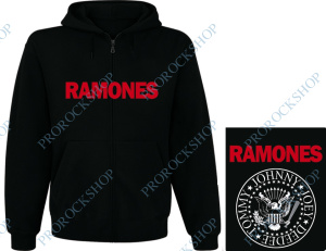 mikina s kapucí a zipem Ramones - logo