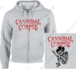 šedivá mikina s kapucí a zipem Cannibal Corpse - Foetus
