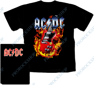 triko AC/DC - Burning Guitar