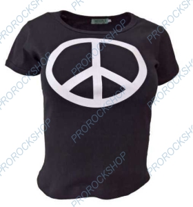 dětské dívčí triko Hippies white logo