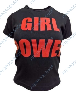 černé dětské dívčí  triko Girl Power
